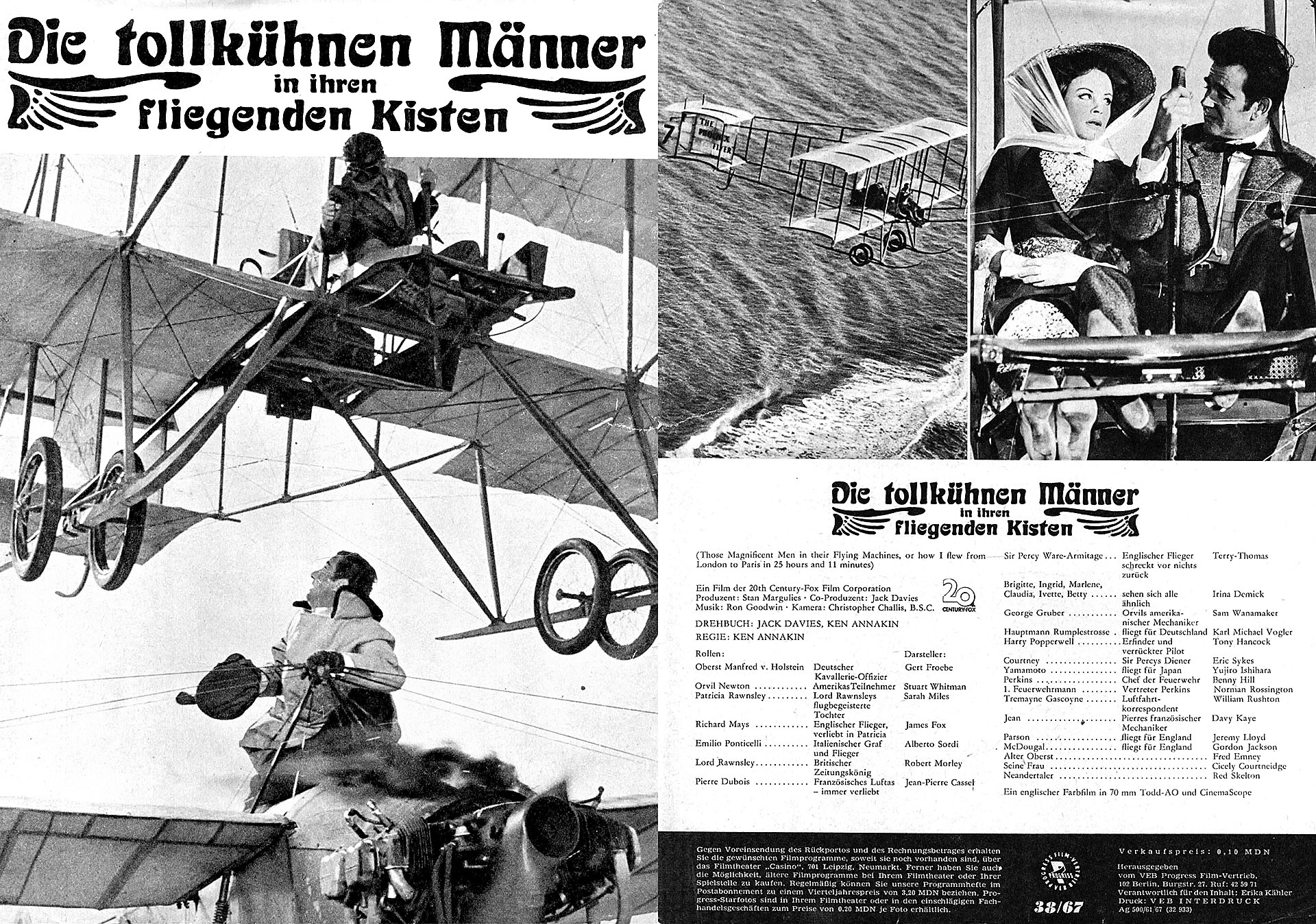 Progress Filmillustrierte Die tollkühnen Männer in ihren fliegenden Kisten - Presse- und Werbedienst Progress Filmillustrierte Die tollkühnen Männer in ihren fliegenden Kisten - Presse- und Werbedienst